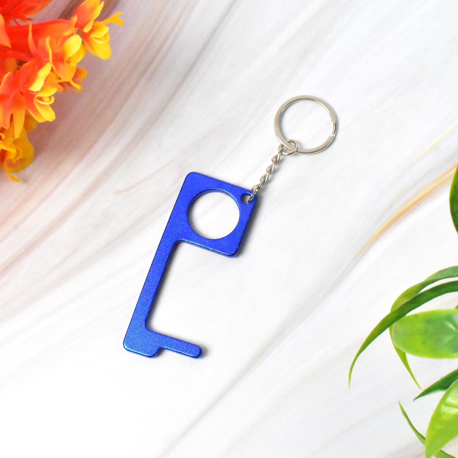 Metal Key Shape Keychain Door Opener Tool (1 Pc) Metal Key Shape Keychain Door Opener Tool (1 Pc)